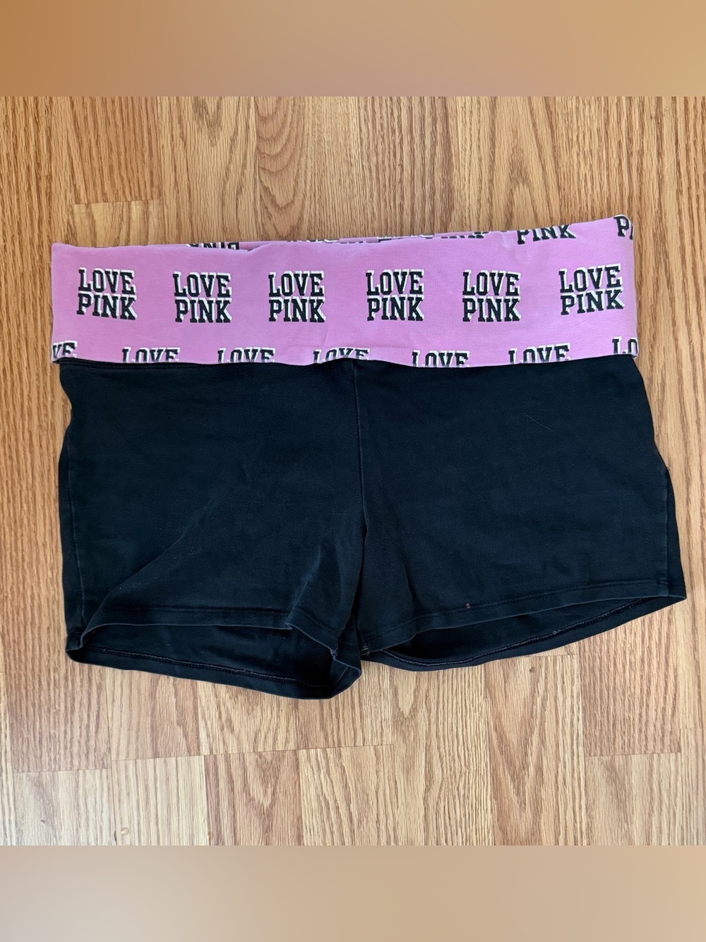 Pink Victoria’s Secret Y2K Foldover Yoga Shorts M